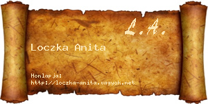 Loczka Anita névjegykártya